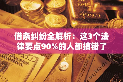武汉借条纠纷全解析：这3个法律要点90%的人都搞错了