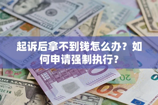 武汉起诉后拿不到钱怎么办？如何申请强制执行？